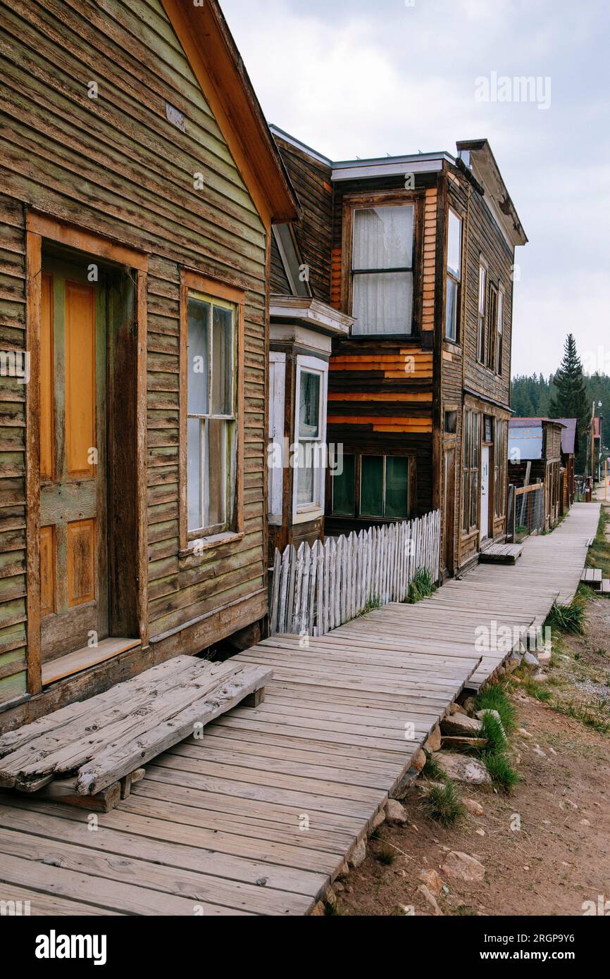The historic ghost town of St. Elmo, CO Stock Photo Alamy