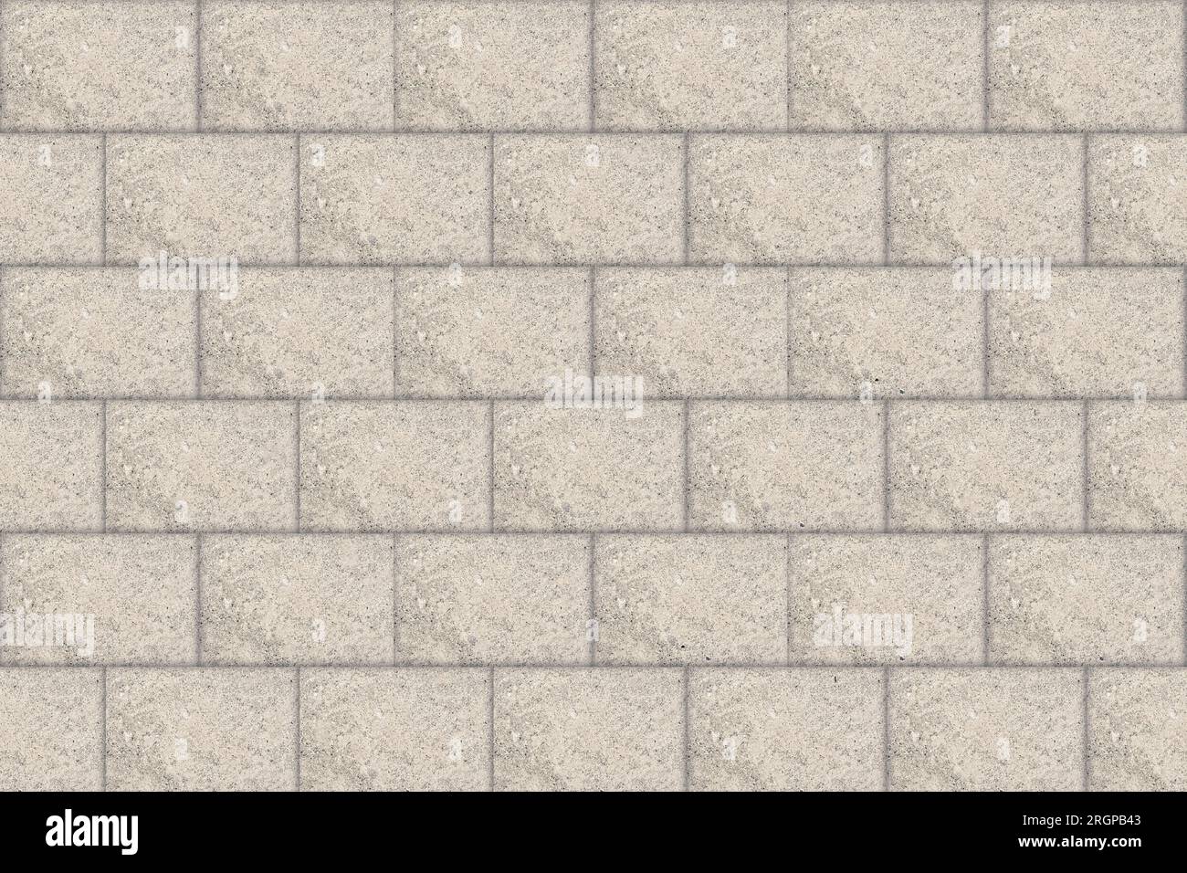 Block brick wall seamless pattern texture background. Cobblestone footpath or patio. Concrete block floor Stock Photo