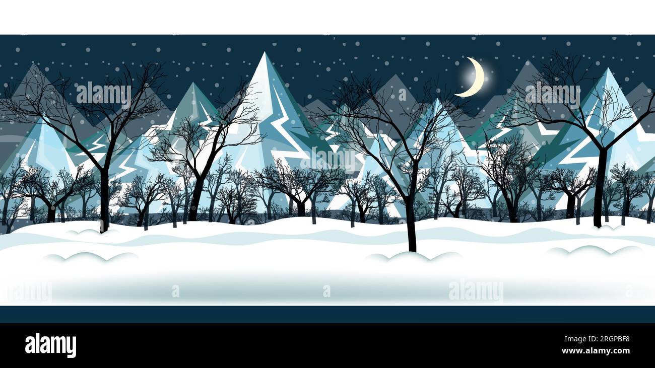 Winter Night Forest Stock Photos, Images and Backgrounds for Free