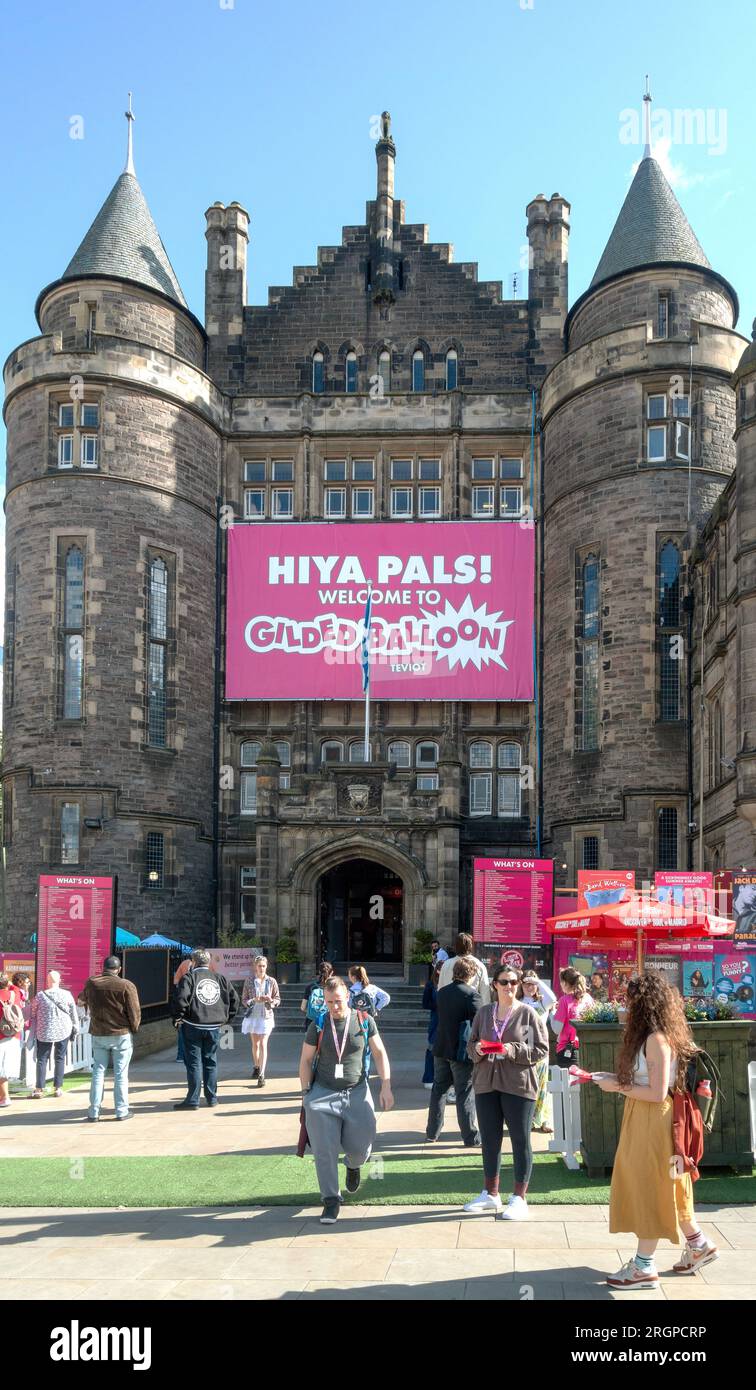 Fringegoers outside the Gilded Balloon Teviot venue for Edinburgh