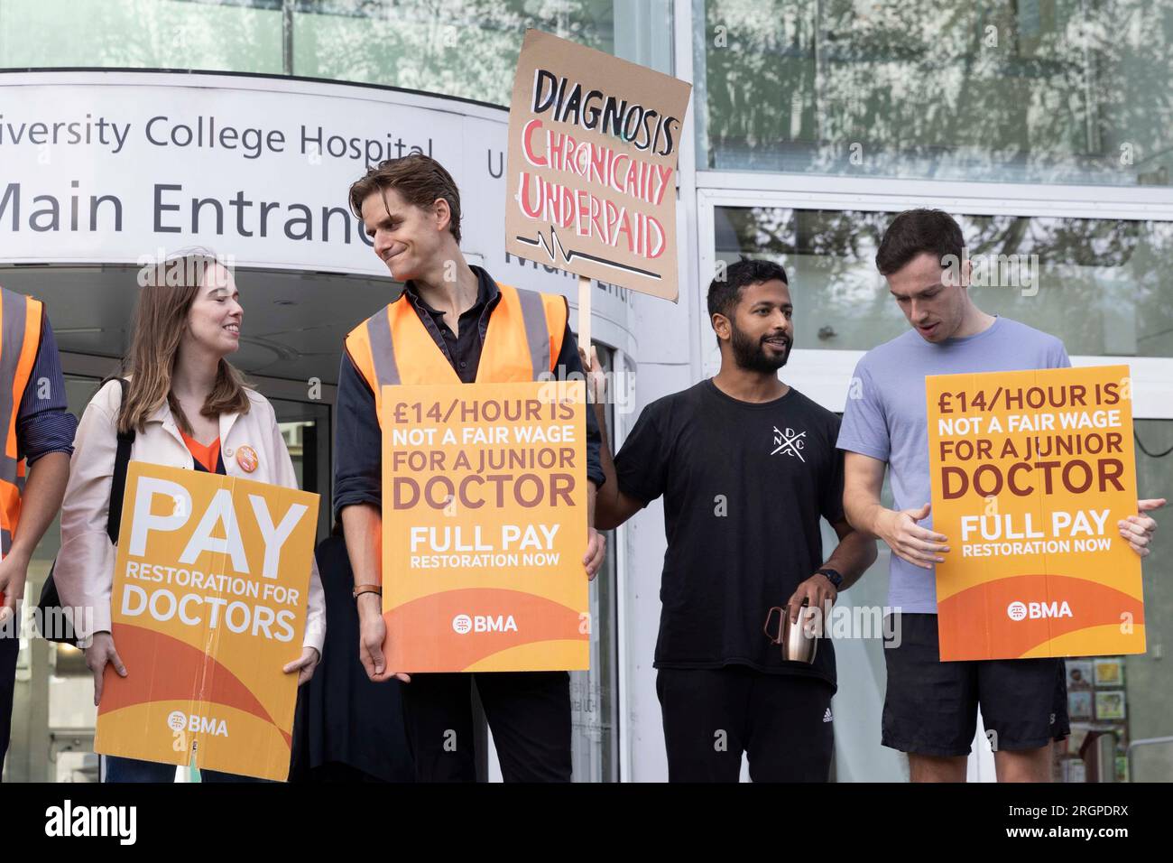 London, UK. 11 August 2023. Junior doctor members of the British