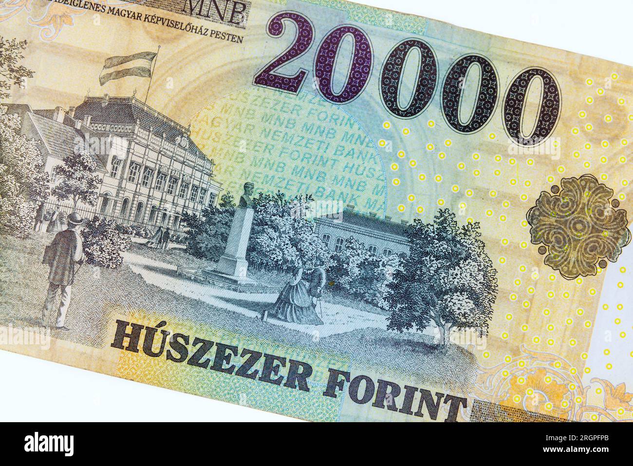 This Showcases Hungarian Currency Note With Face Value Of 20 000 HUF 