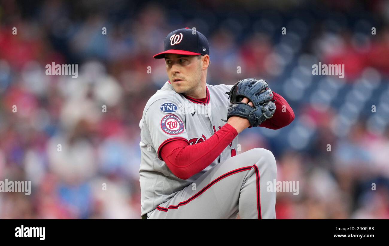 Washington Nationals' Patrick Corbin plays during a baseball game,  Thursday, Aug. 10, 2023, in Philadelphia. (AP Photo/Matt Slocum Stock Photo  - Alamy