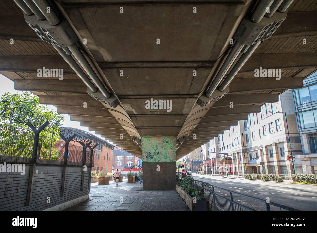 Walkway underneath the Hammersmith Flyover Hammersmith West London