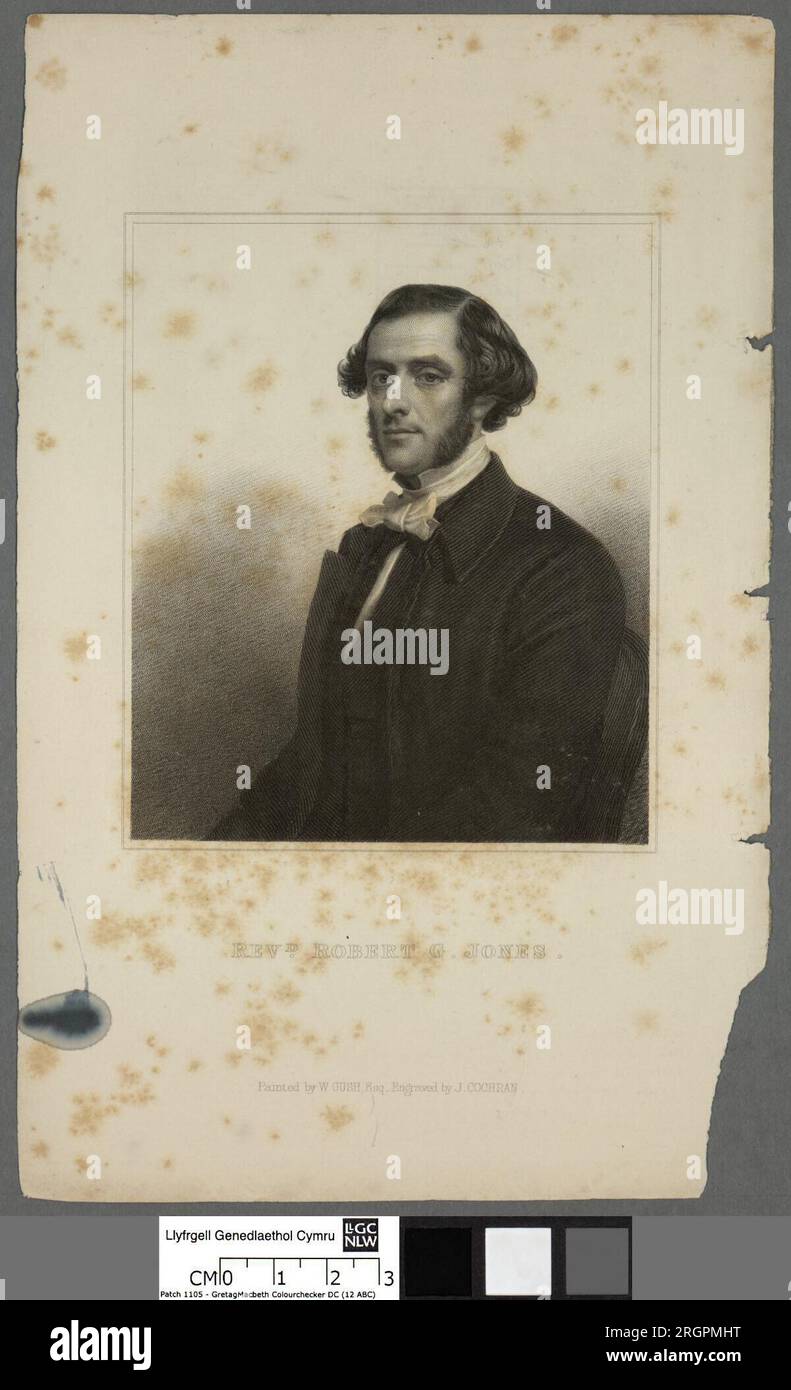 Revd. Robert G. Jones circa 1840 by John Cochran Stock Photo