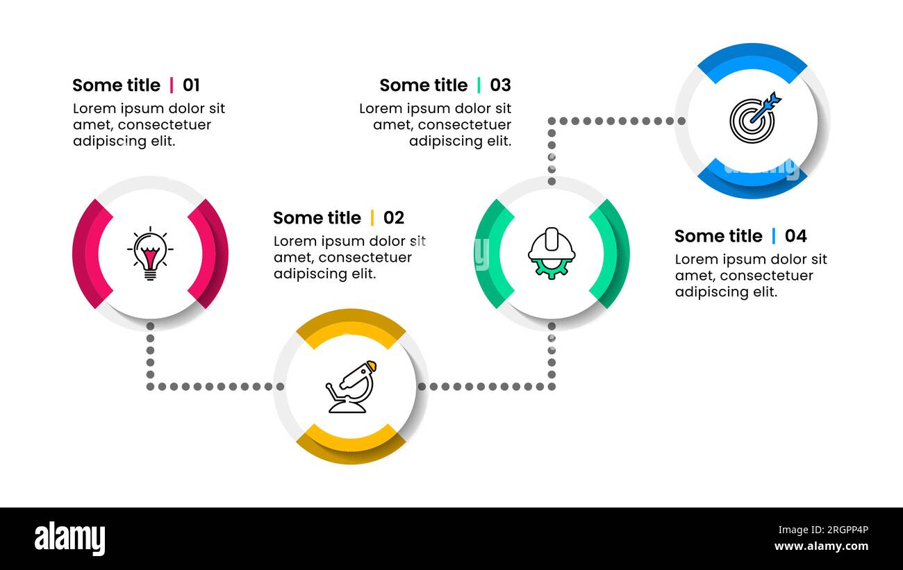 Infographic template with icons and 4 options or steps. Connected ...