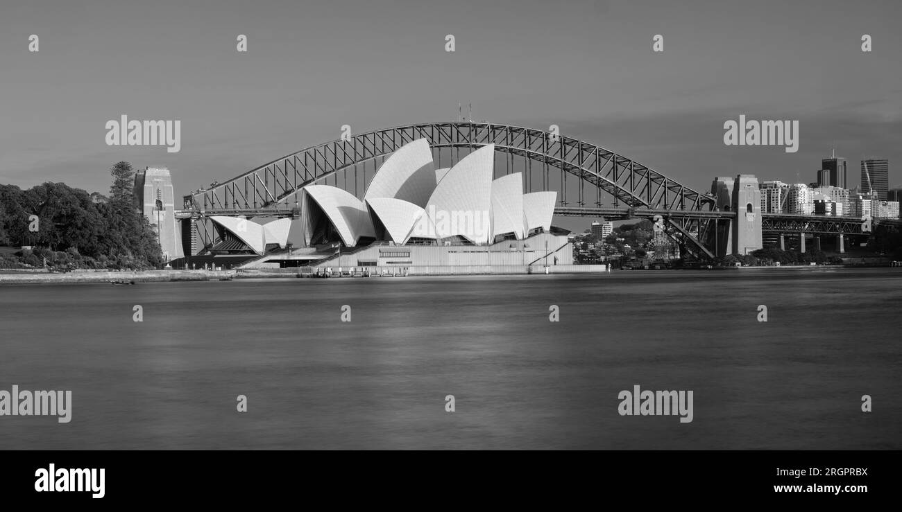 Sydney Icons B&W Stock Photo