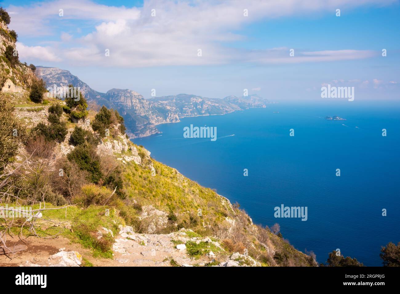 Scenic coastal landscape of Amalfi coast in Italy Stock Photo - Alamy