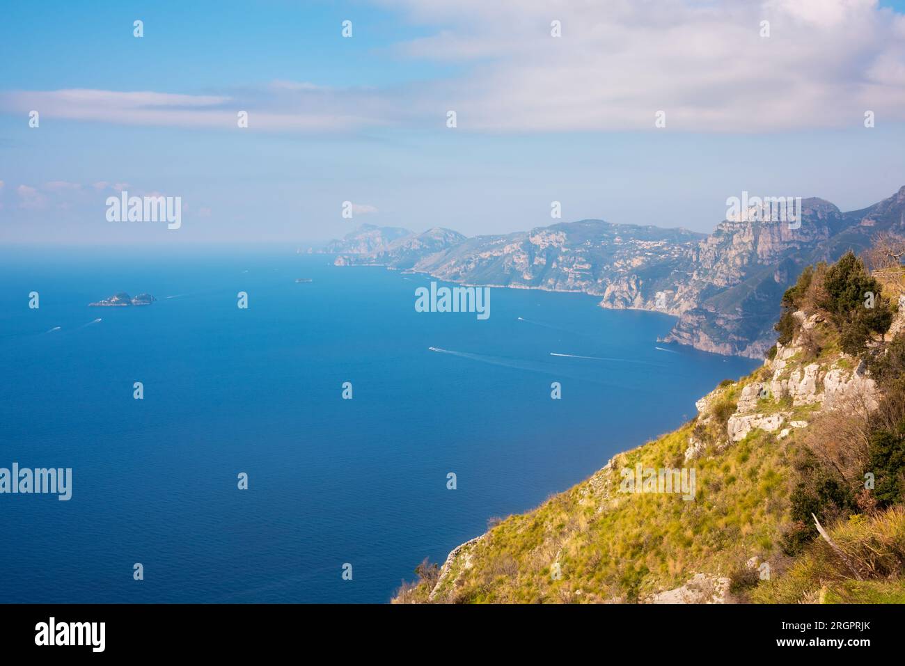 Scenic coastal landscape of Amalfi coast in Italy Stock Photo - Alamy
