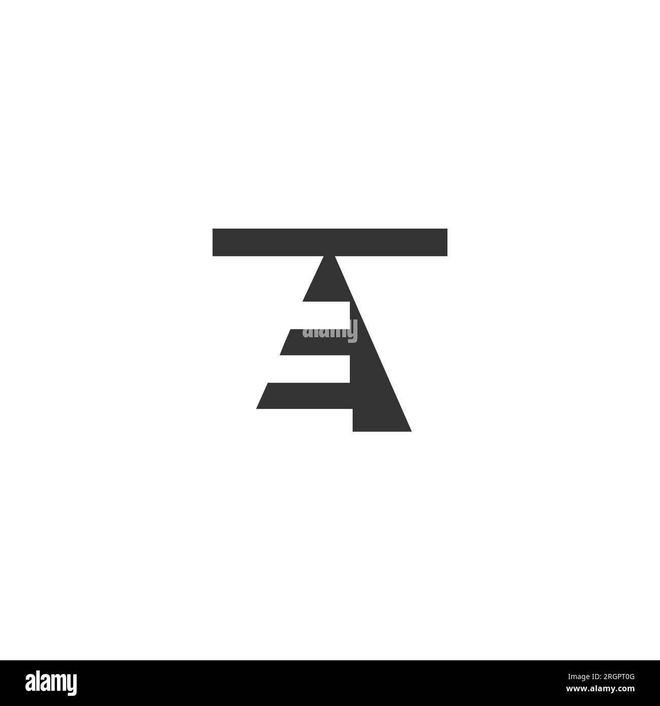 Alphabet letters Initials Monogram logo ET, TE, E and T Stock Vector