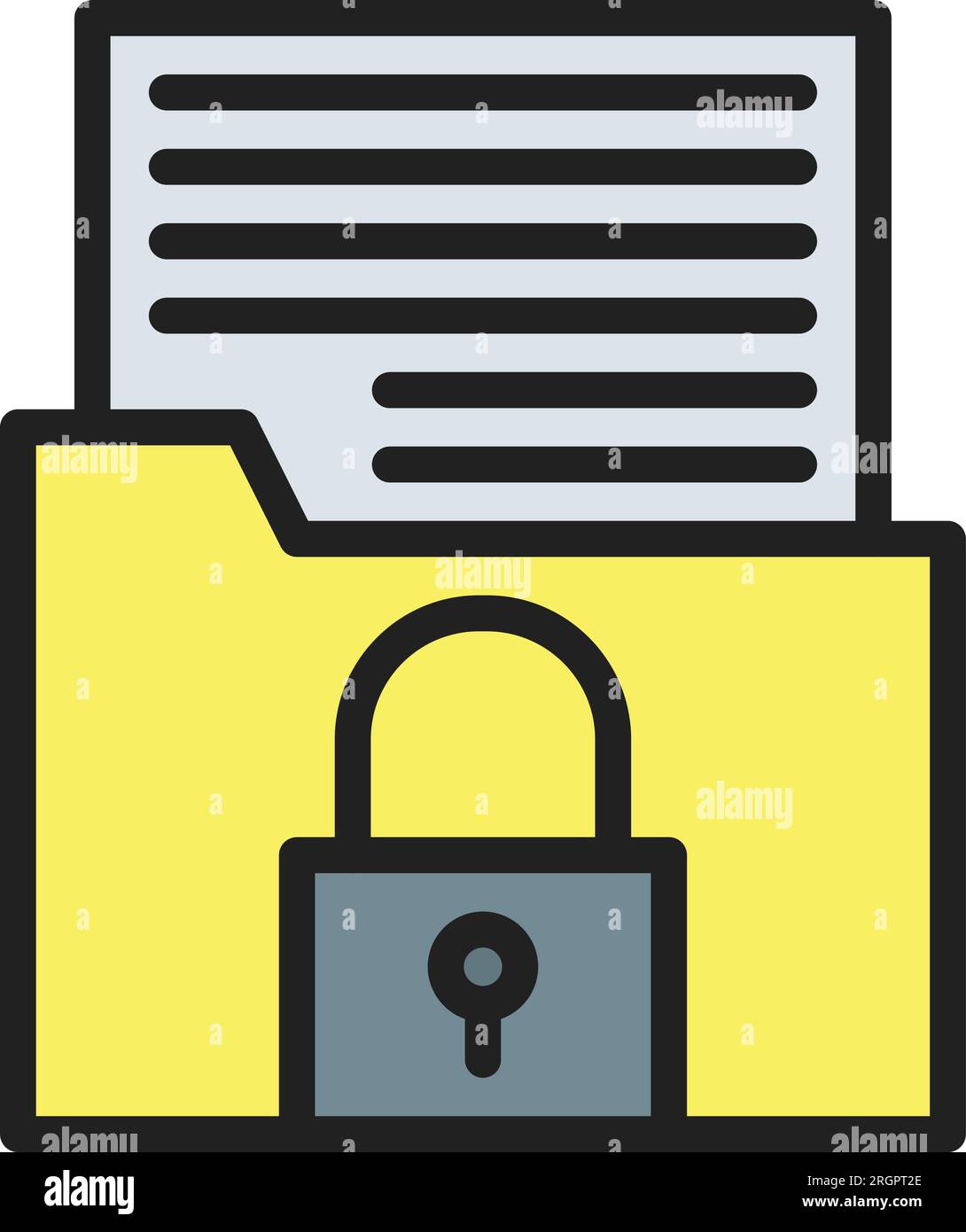 Confidential Project Icon image. Suitable for mobile application. Stock Vector