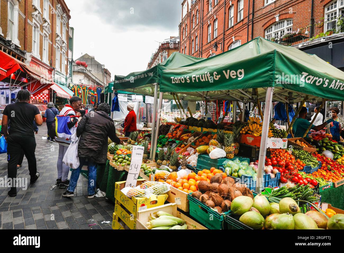 Electric Avenue, Brixton Market, shops, market stalls, people shopping