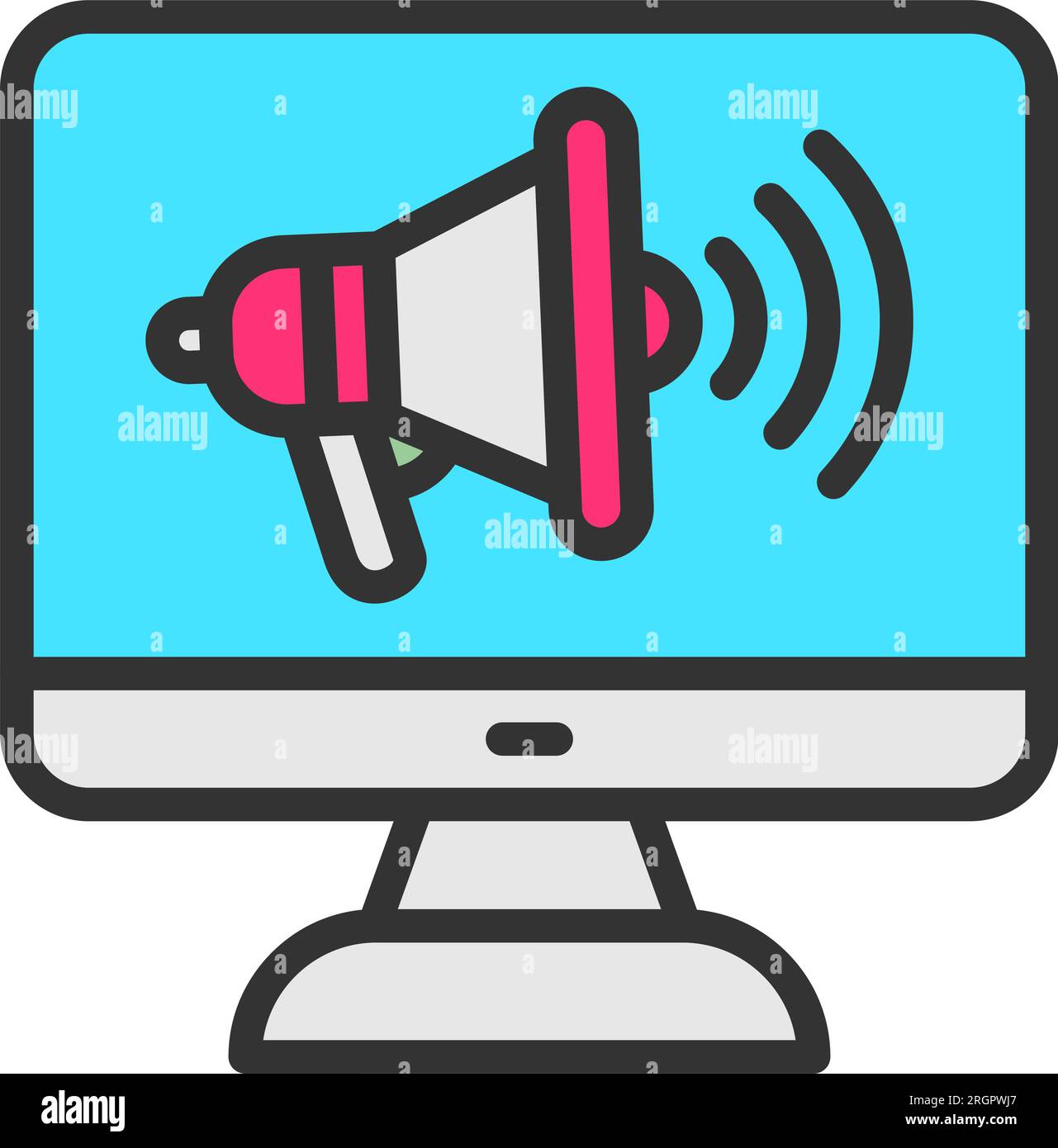 Digital Marketing Icon image. Suitable for mobile application. Stock Vector