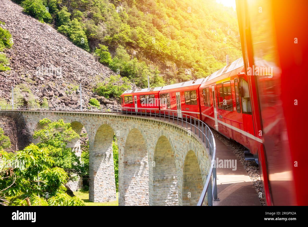 Train moving swiss alps hi-res stock photography and images - Alamy