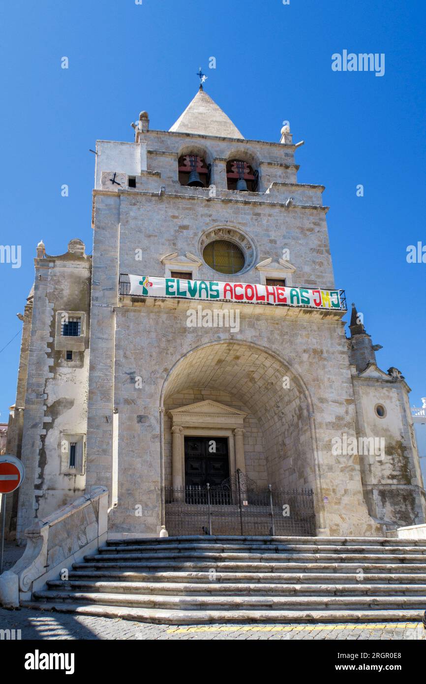 Our Lady of the Assumption Cathedral in Elvas, Portugal, Europe Stock Photo