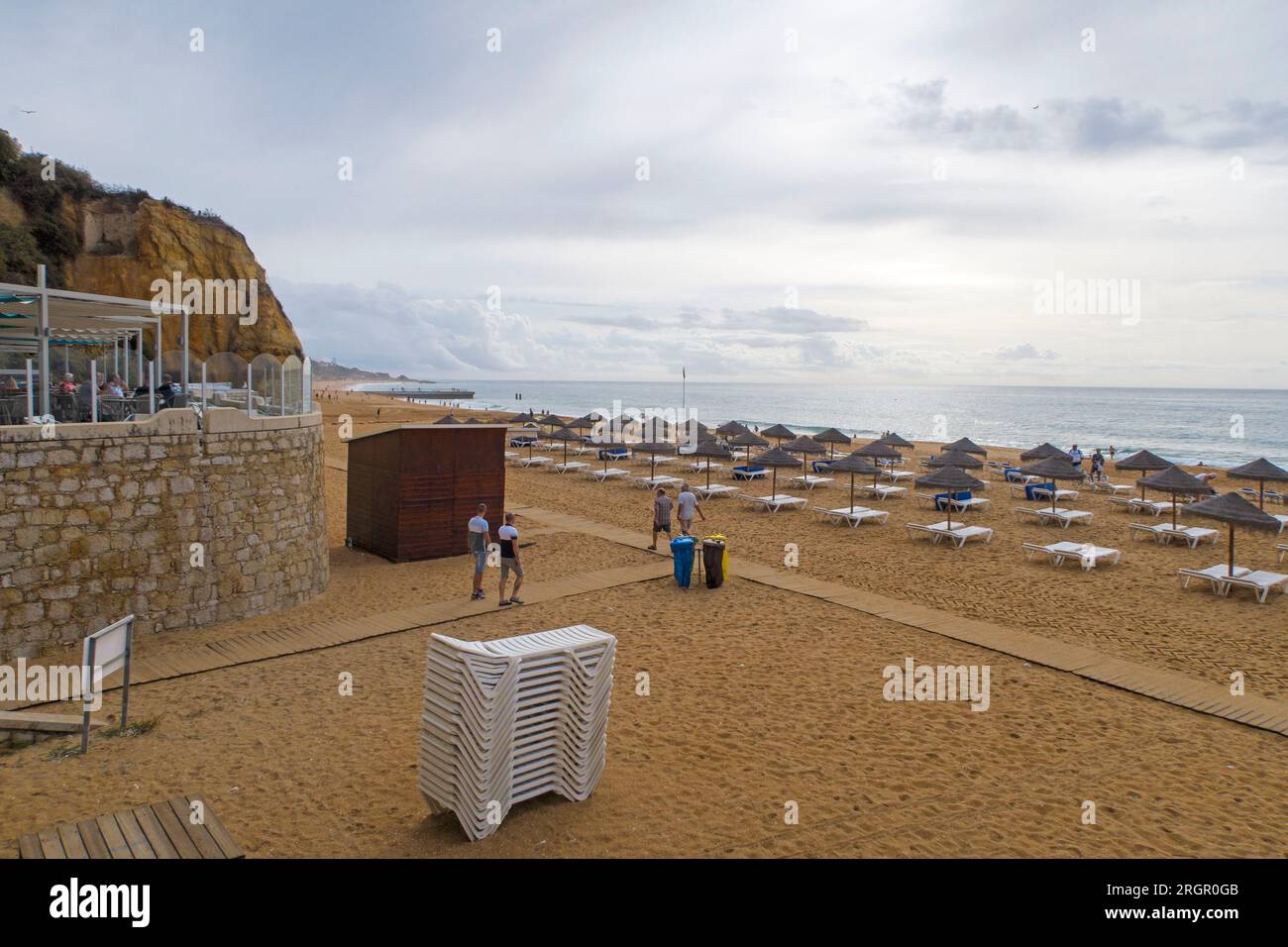 Albufeira beach in the Algarve region of Portugal, Europe Stock Photo