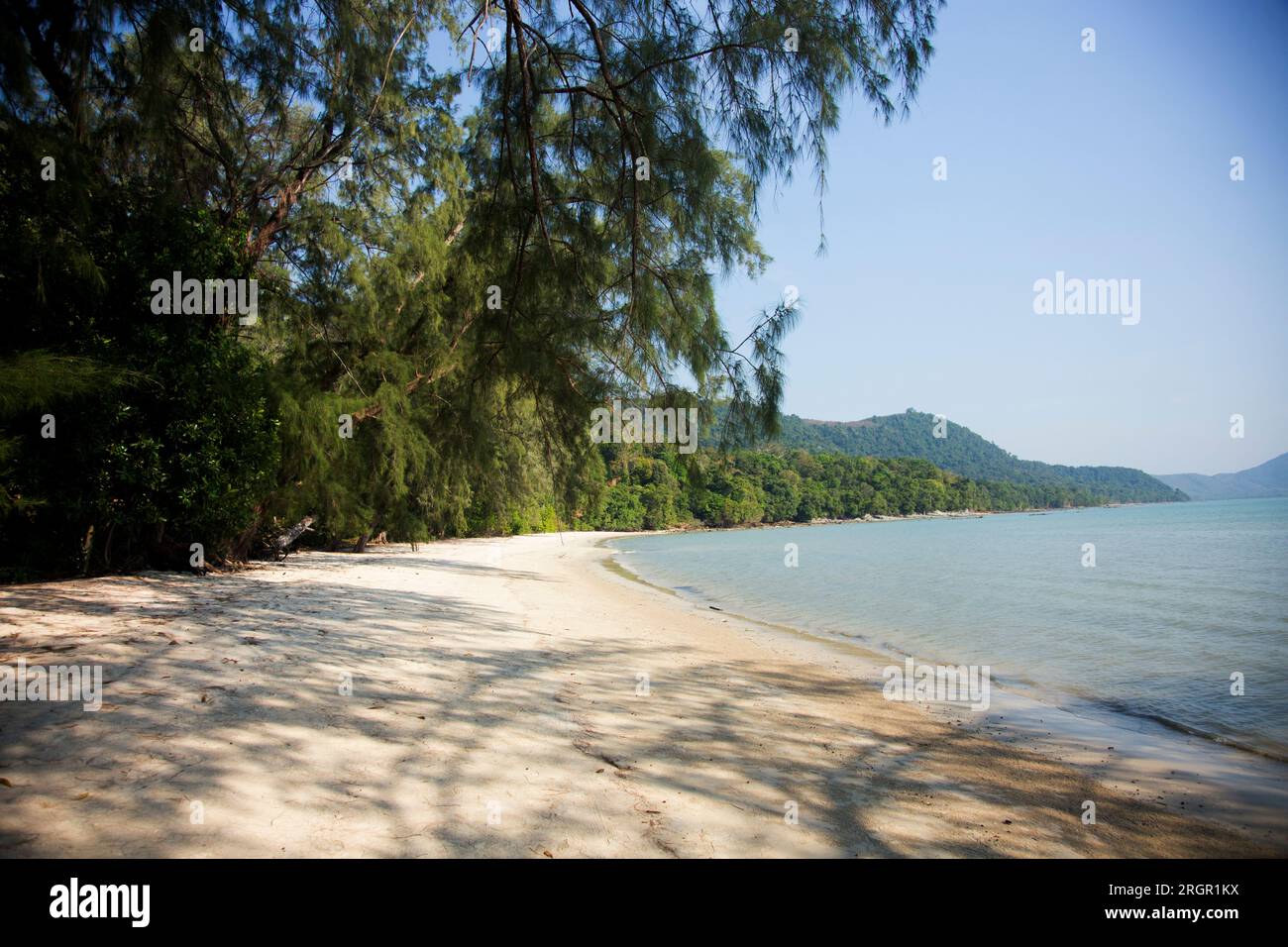 Kayoa Views of a beautiful paradisiacal beach on the island of Ko Yao in the ...