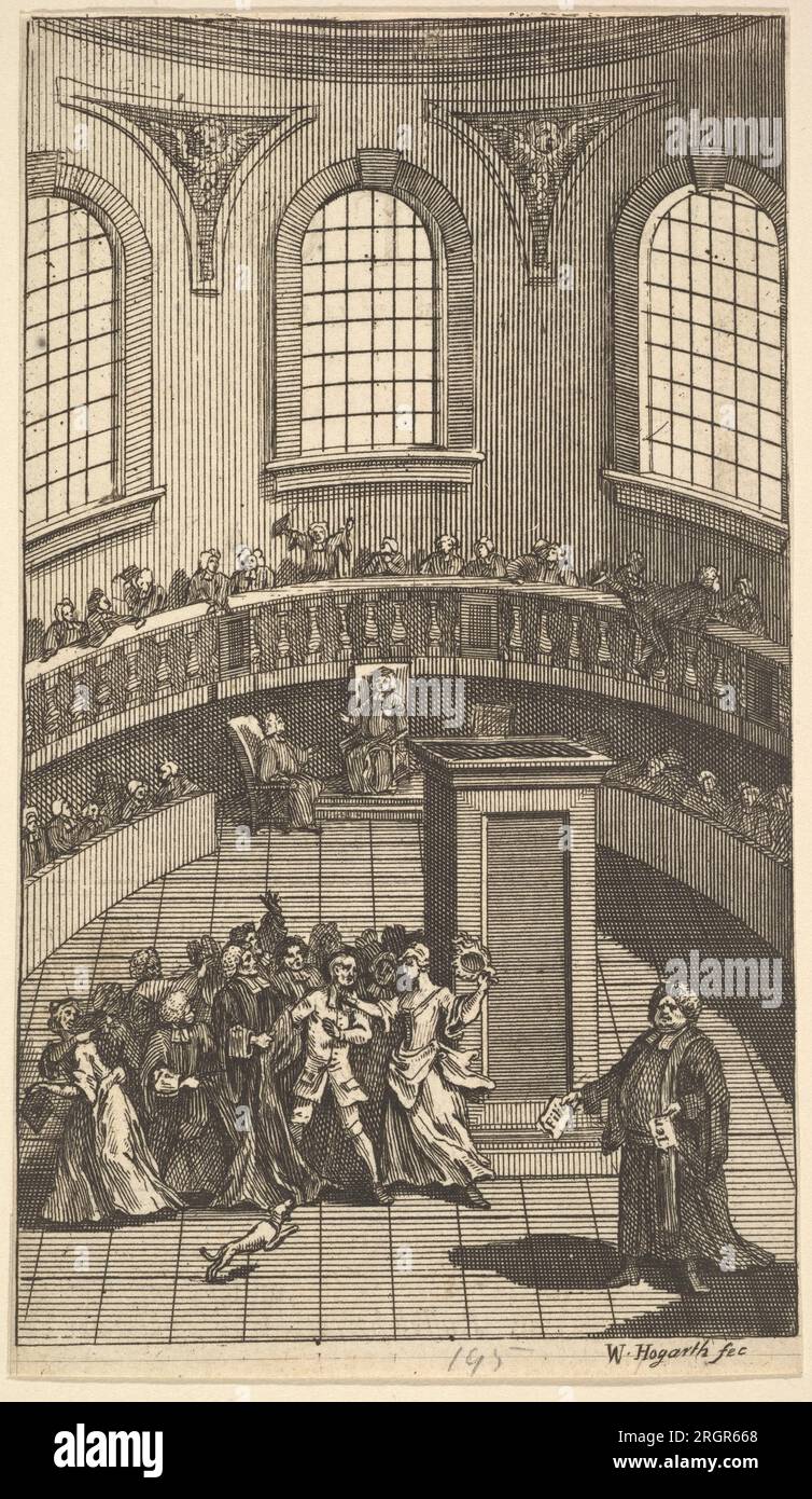 Frontispiece to Nicholas Amhurst's 'Terrae-Filius' June 1726 by William Hogarth Stock Photo