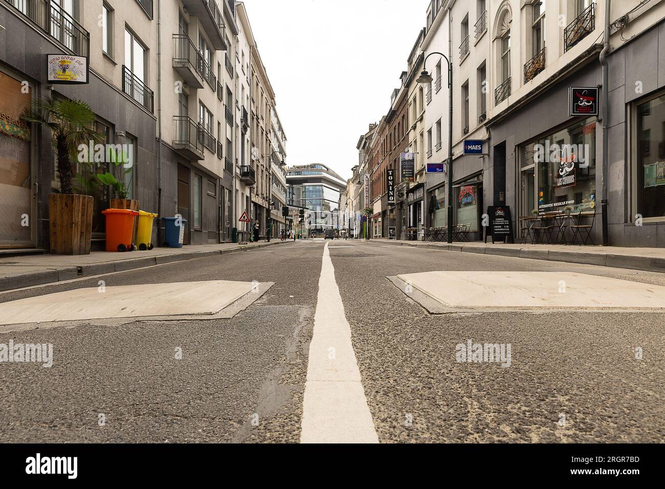 Brussels, Belgium. 11th Aug, 2023. Illustration picture shows the Lakensestraat - Rue de Laeken in the city center of Brussels, on Friday 11 August 2023. BELGA PHOTO JAMES ARTHUR GEKIERE Credit: Belga News Agency/Alamy Live News Stock Photo