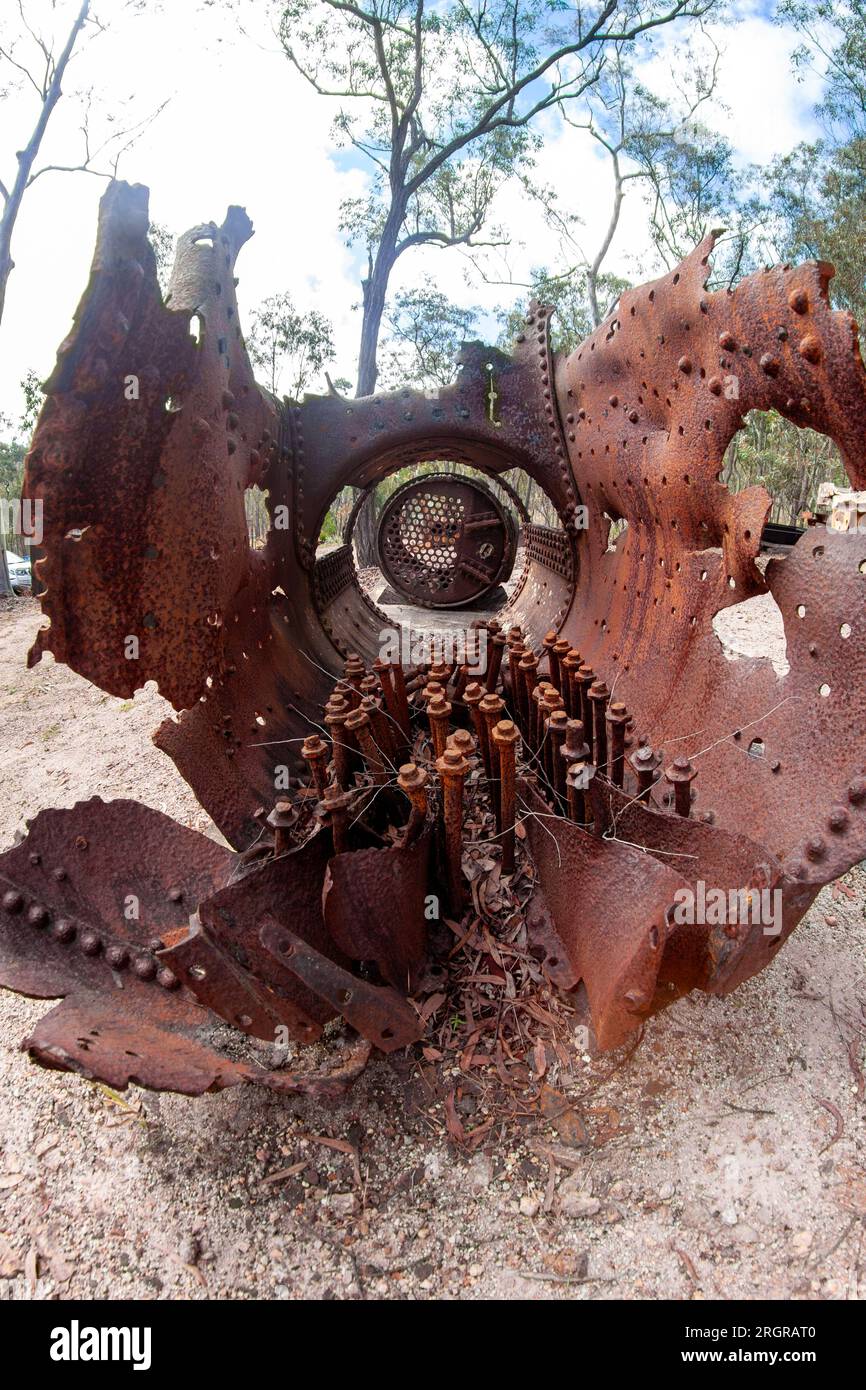 Exploded Boiler, Steam explosion, Herberton, Australia Stock Photo Alamy