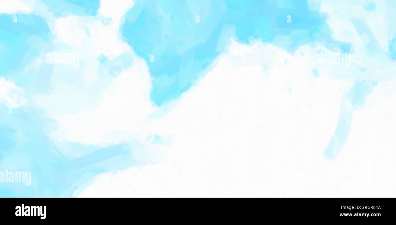 Light Blue and white abstract oil painted background, brush texture ...