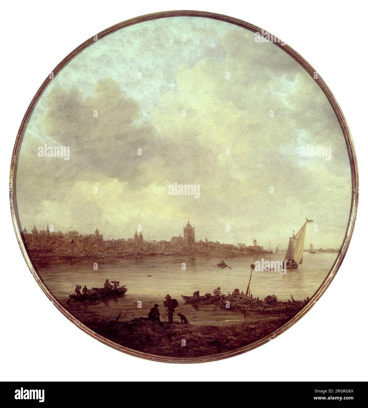 View of Arnhem 1643 by Jan van Goyen Stock Photo