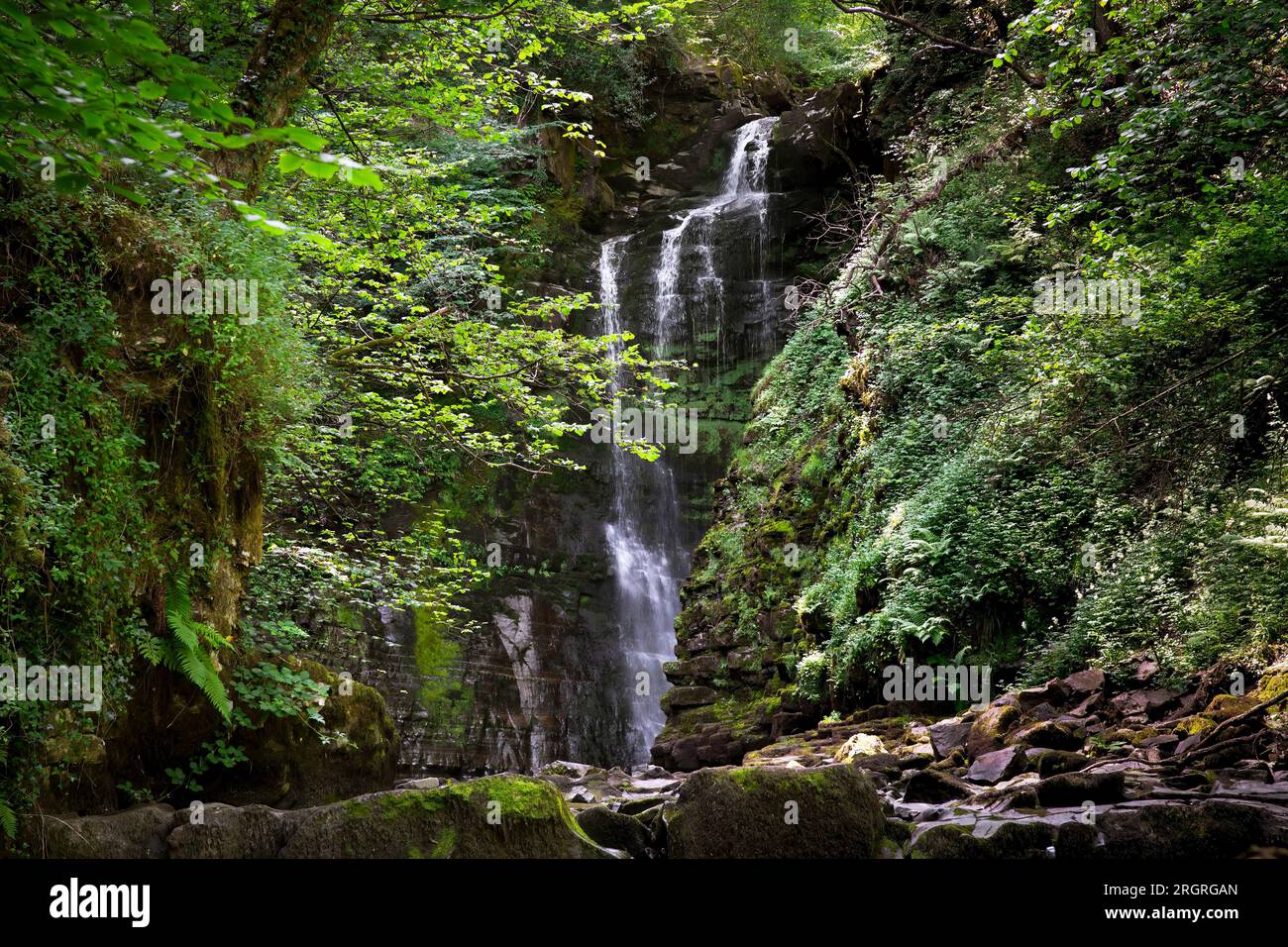 Sgwd Einion Gam, also known as The Fall of the Crooked Anvil, is one of ...