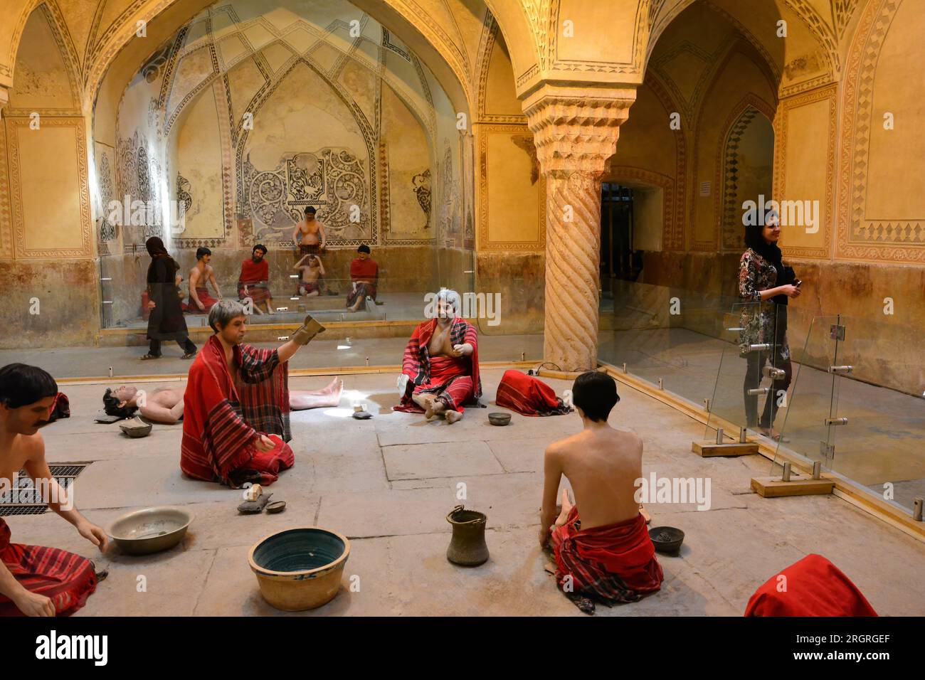Scene from the interior of the Vakil Historical Bath in Shiraz, Iran