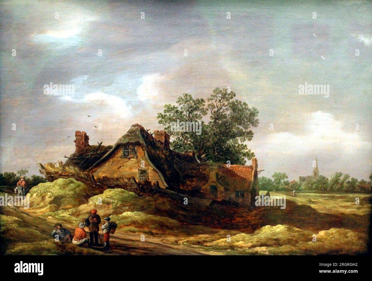 Farmyard 1628 by Jan van Goyen Stock Photo