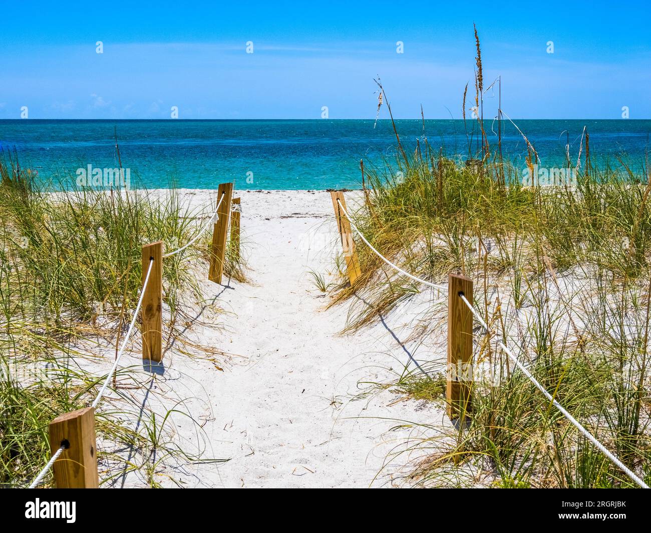 Entrance to the Gulf of Mexico beach in Gasparilla Island State Park on Gasparilla Island Florida Stock Photo