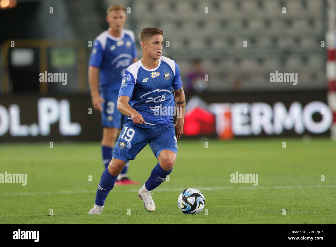 Krakow, Poland. 07th Aug, 2023. Michal Trabka of Stal Mielec seen