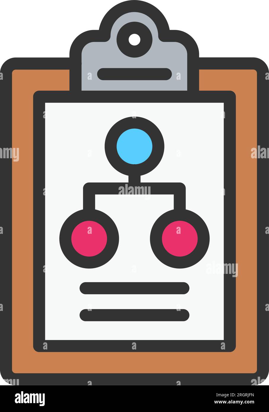 Flow Chart Icon image. Suitable for mobile application. Stock Vector
