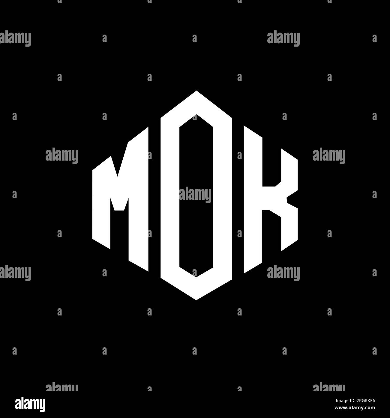 MOK letter logo design with polygon shape. MOK polygon and cube shape logo  design. MOK hexagon vector logo template white and black colors. MOK monogr  Stock Vector Image & Art - Alamy