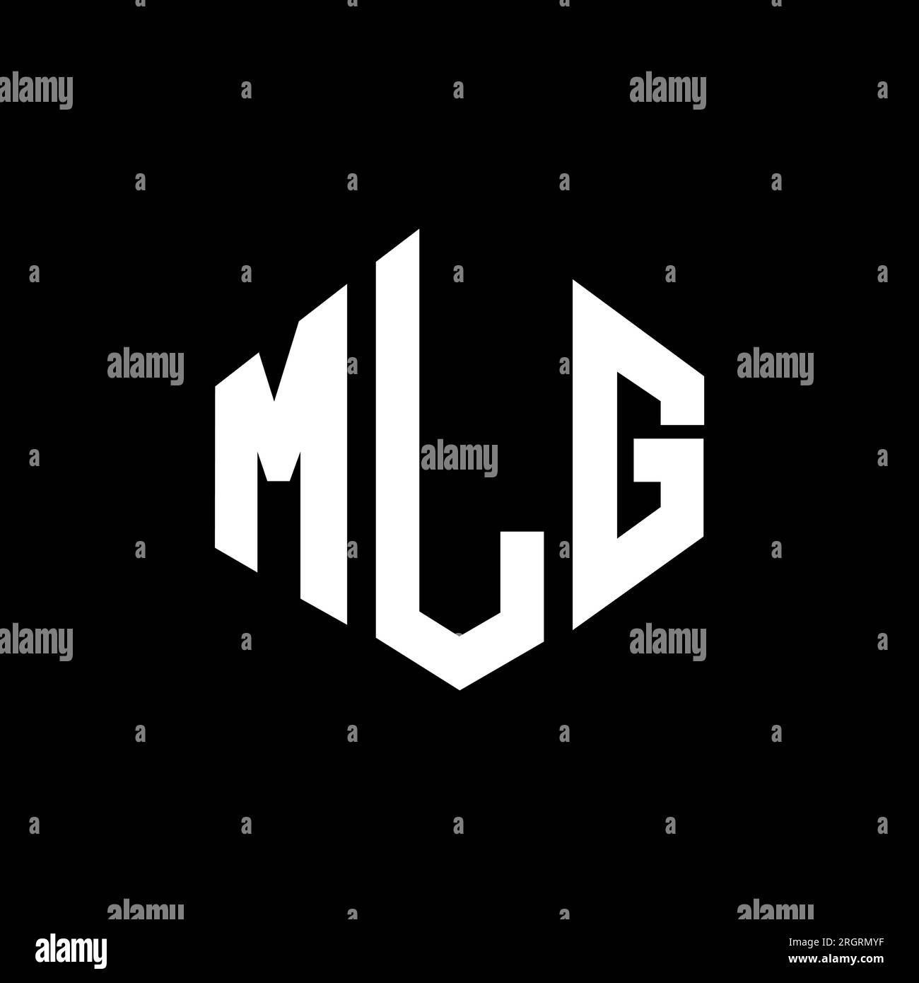 MLG letter logo design with polygon shape. MLG polygon and cube shape