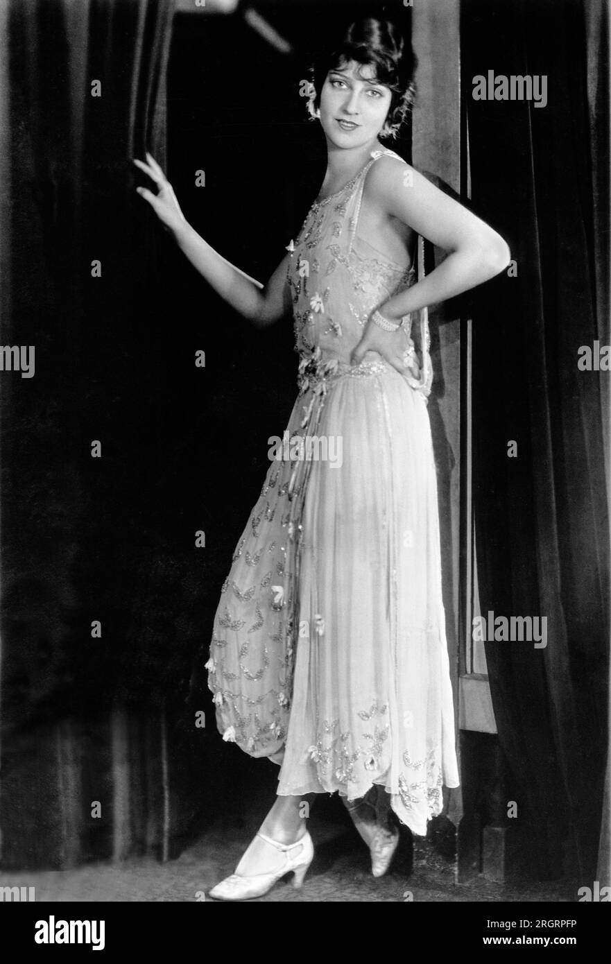 New York, New York:  1923 Actress Jeanette MacDonald as she appeared in her first big hit on Broadway, 'The Magic Ring'. Stock Photo
