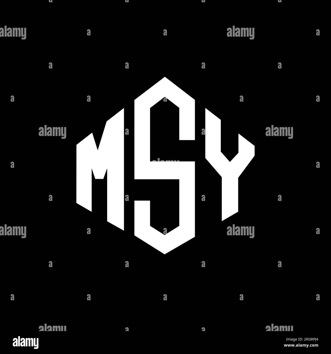 MSY letter logo design with polygon shape. MSY polygon and cube shape ...
