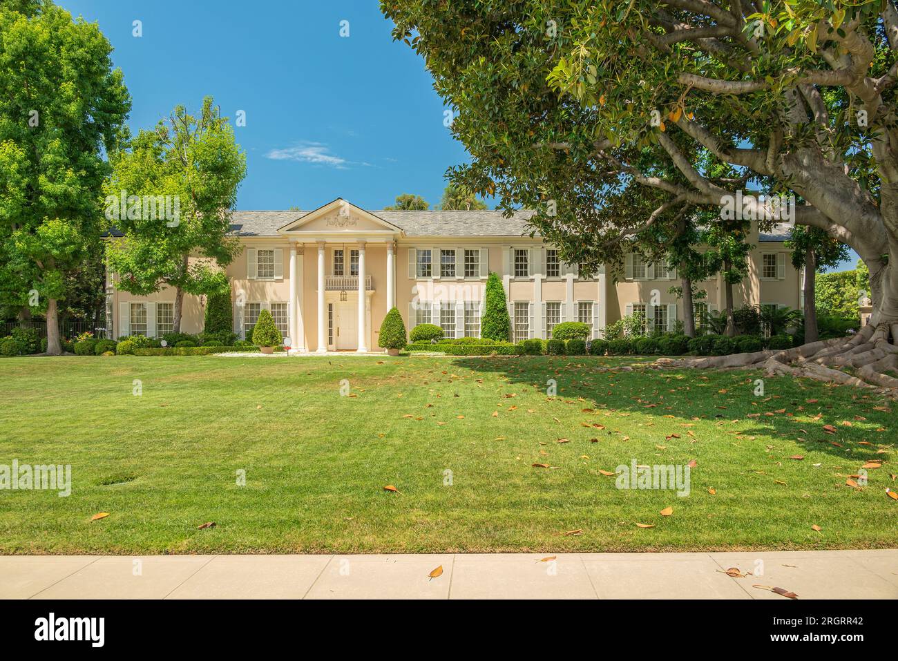Large mansion and grouds in San Marino California neighborhood Stock Photo Alamy