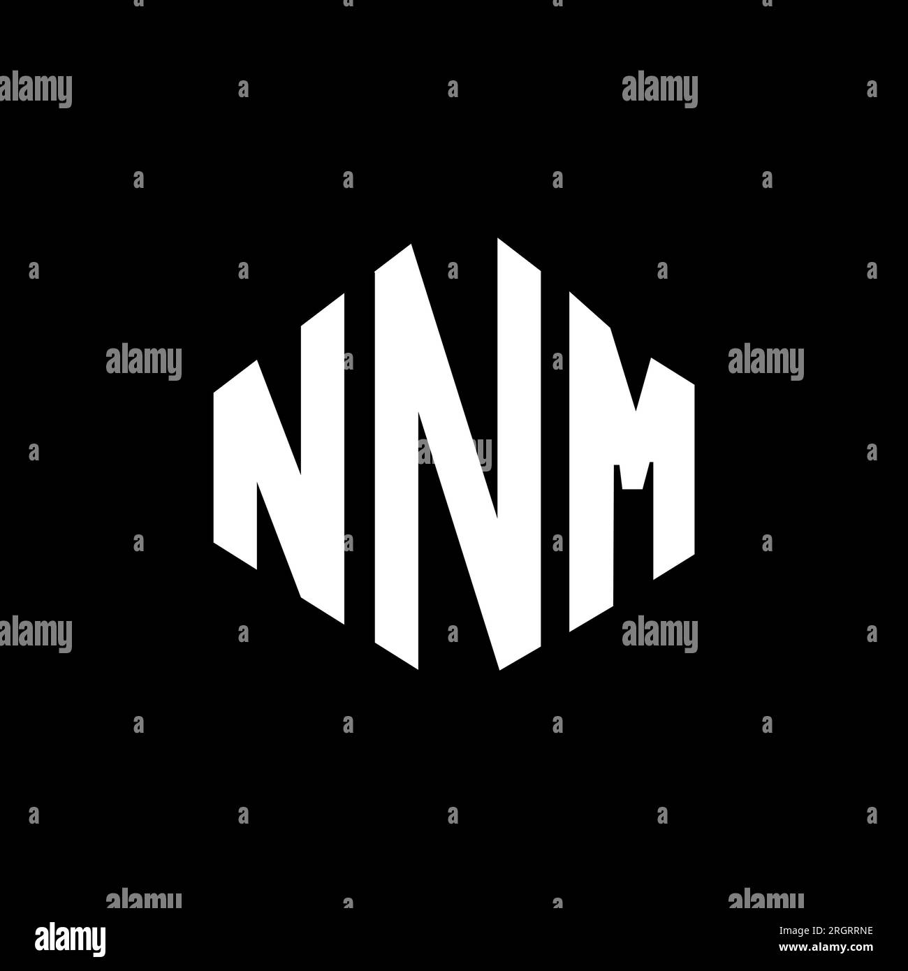 NNM letter logo design with polygon shape. NNM polygon and cube shape ...