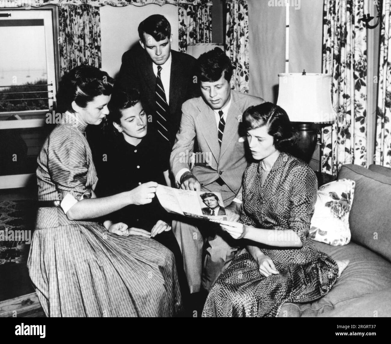 kennedy-family-1950s-hi-res-stock-photography-and-images-alamy
