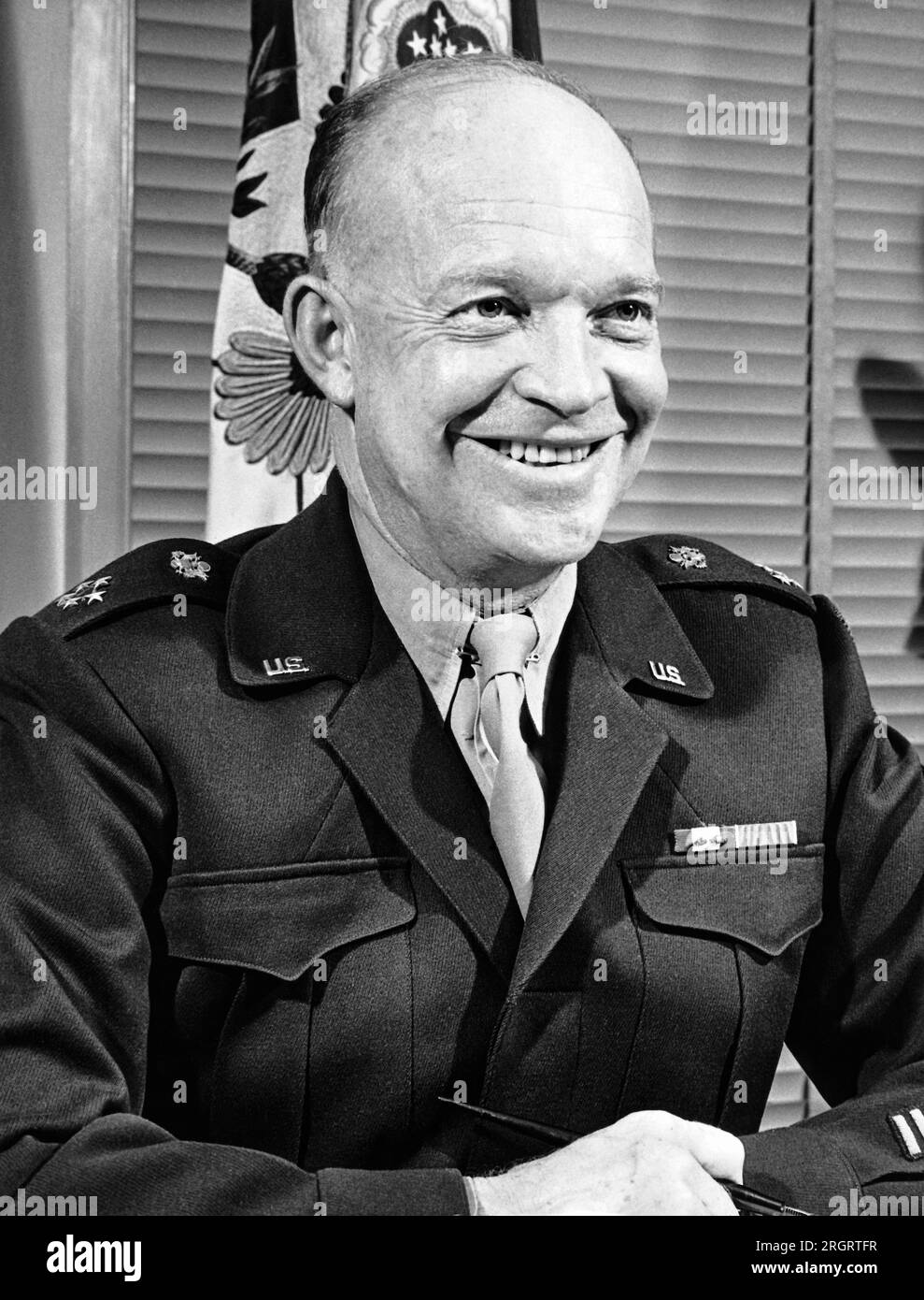 Washington, D.C.:  December 7, 1945 The new Chief Of Staff, General of the Army Dwight D. Eisenhower, poses for the camera before assuming his new duties. Stock Photo