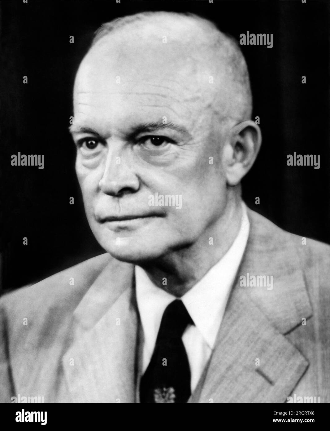 Washington, D.C.:  October 24, 1955 A portrait of President Dwight D. Eisenhower. Stock Photo