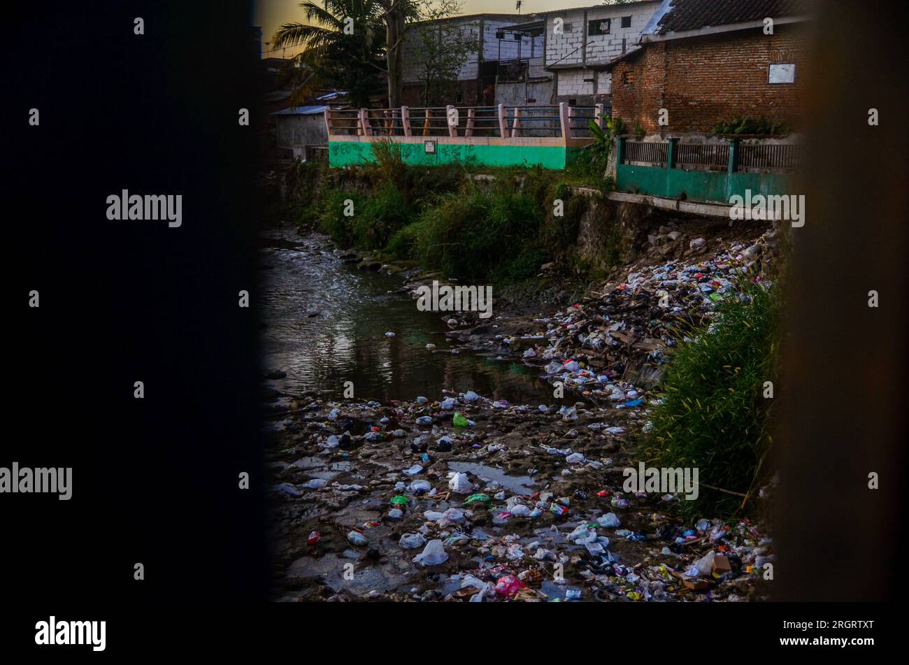 Java River Pollution Malang, Indonesia. 11th Aug, 2023. A large amount of garbage was found ...