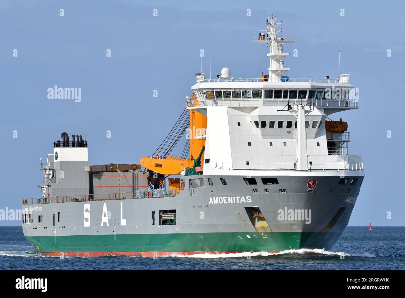 SAL's Heavy Lift Vessel AMOENITAS at the Baltic Sea Stock Photo