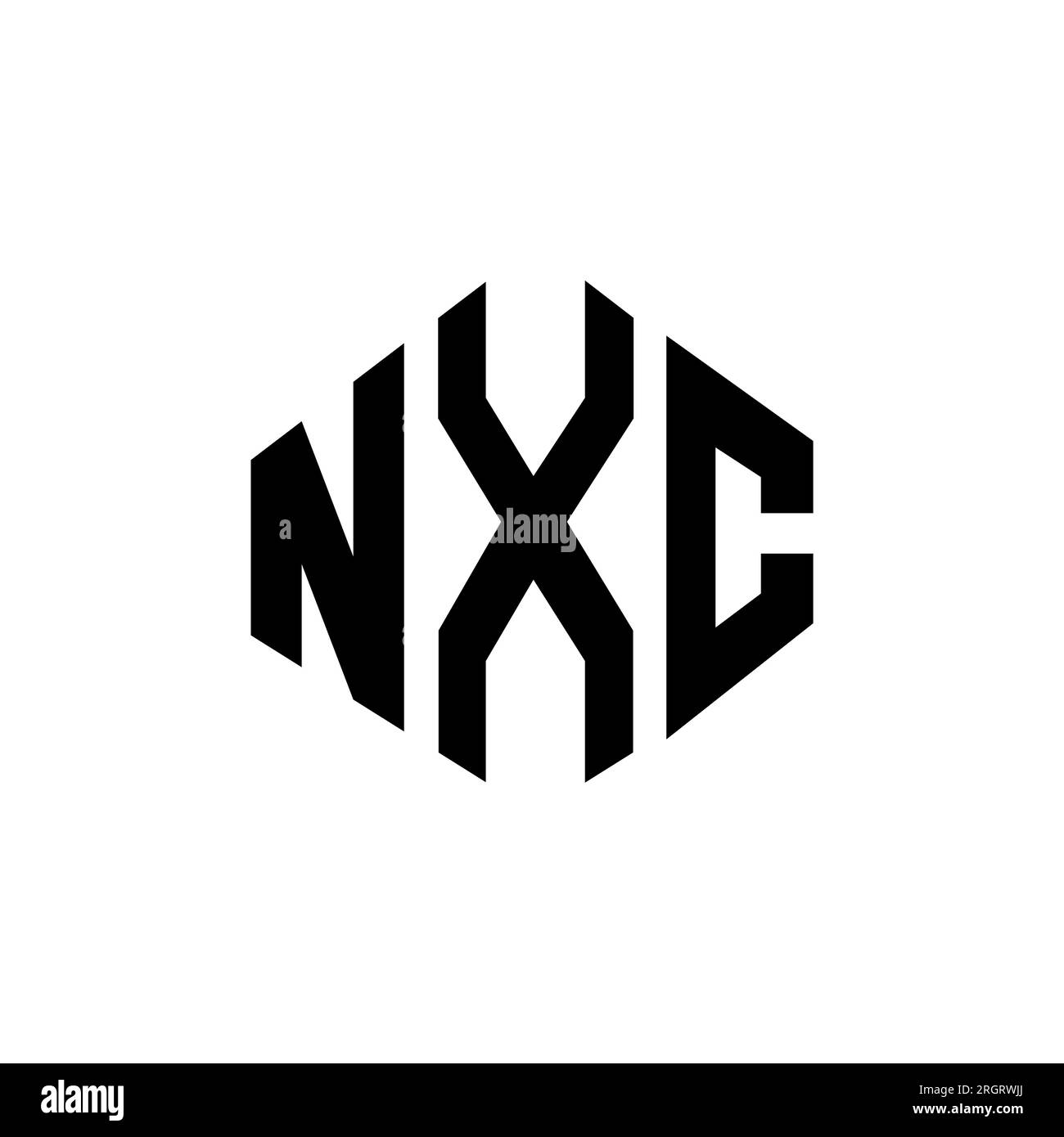 NXC letter logo design with polygon shape. NXC polygon and cube shape logo  design. NXC hexagon vector logo template white and black colors. NXC monogr  Stock Vector Image & Art - Alamy