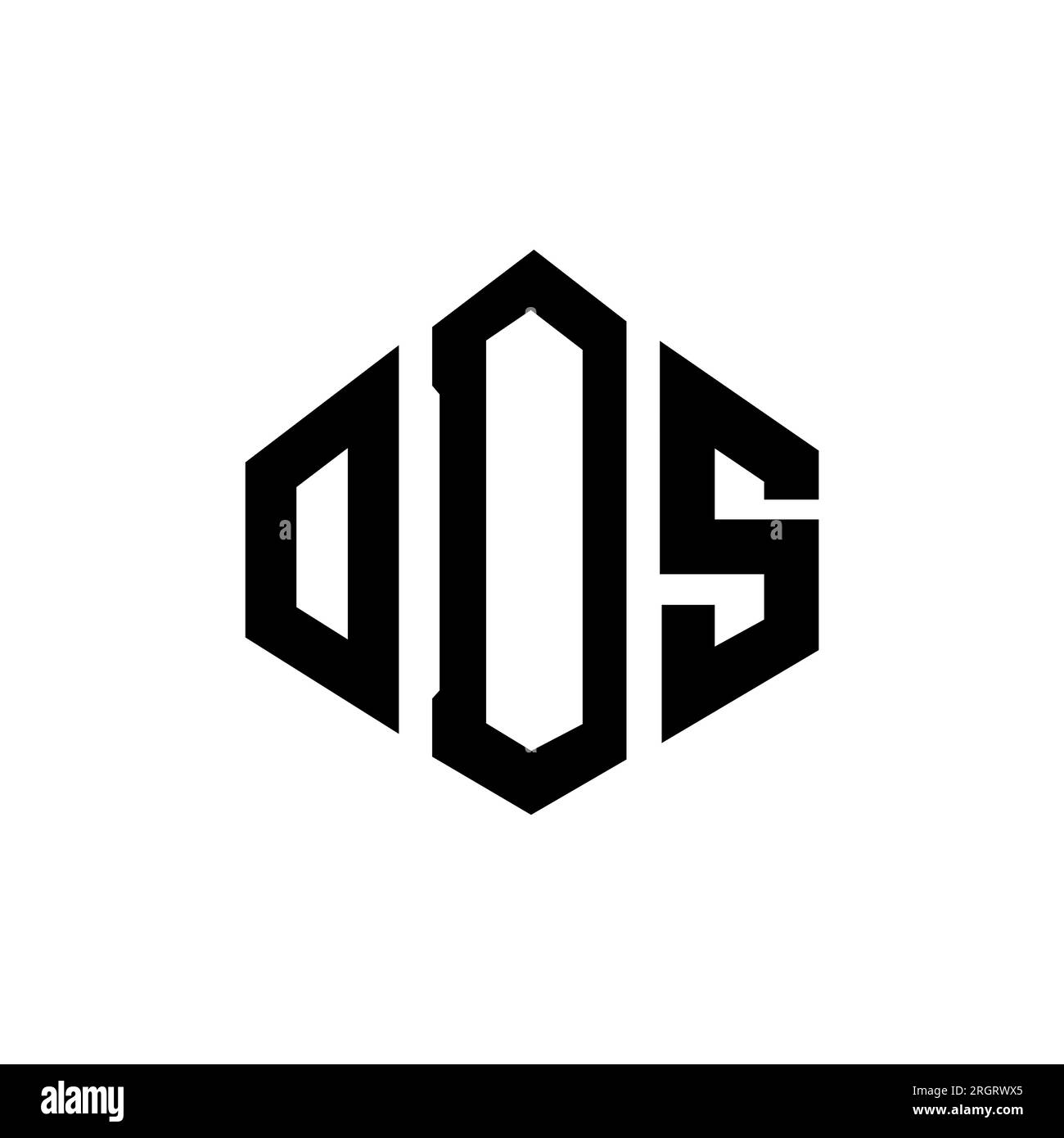 ODS letter logo design with polygon shape. ODS polygon and cube shape