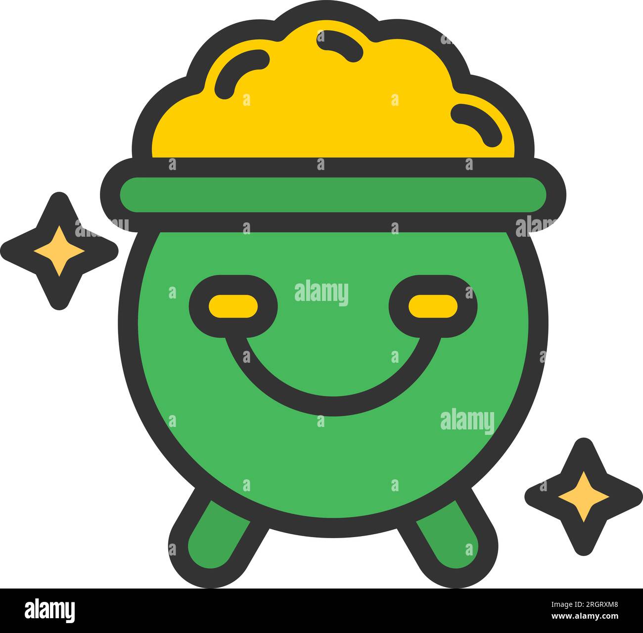 Gold Pot Icon image. Suitable for mobile application. Stock Vector
