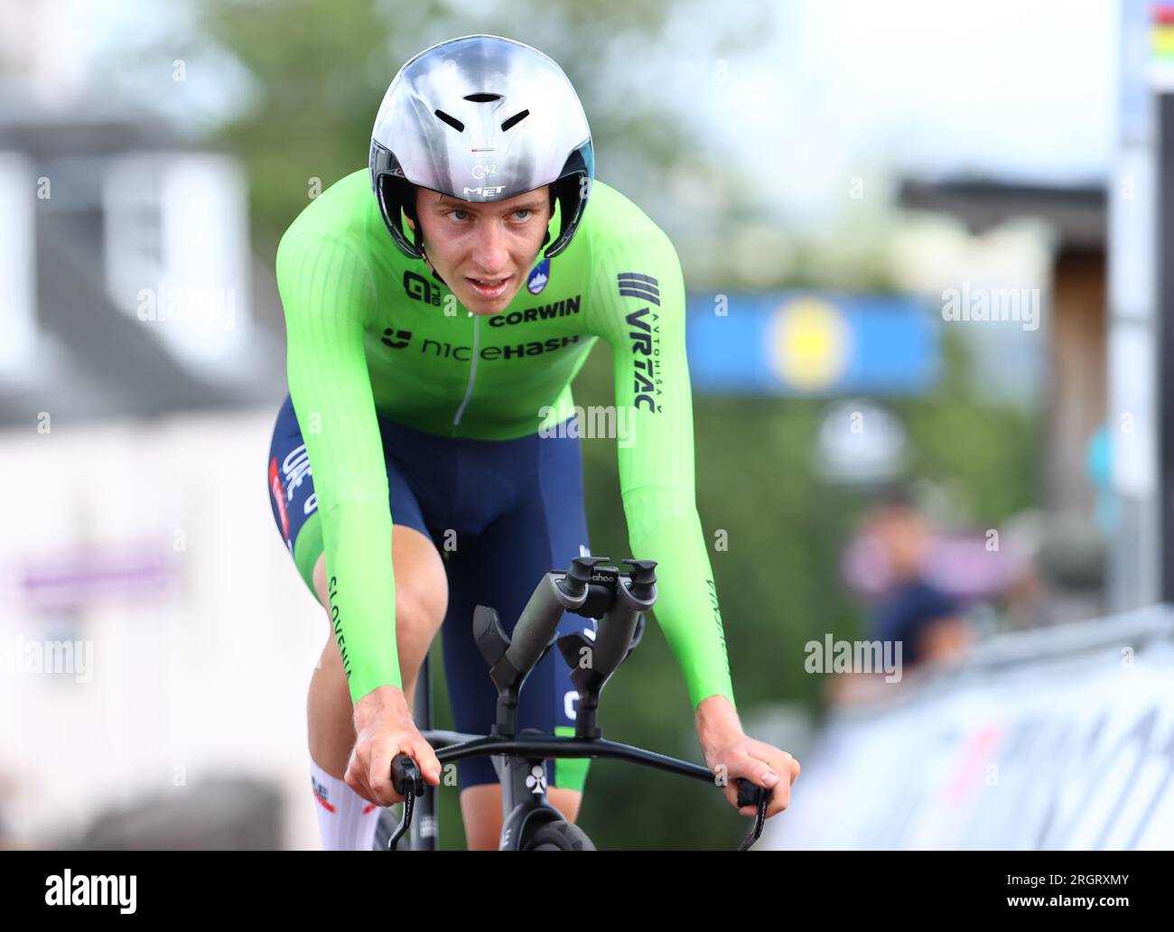 Glasgow, UK. 11th Aug, 2023. Slovenian Tadej Pogacar of UAE Team