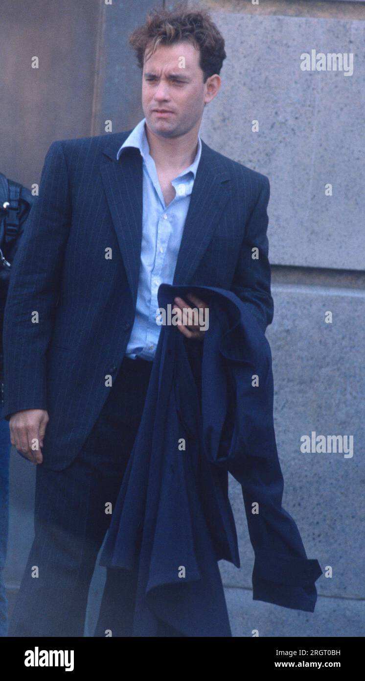 1989 Tom Hanks shooting Movie Bonfire of the Vanities John Barrett/PHOTOlink.net Stock Photo