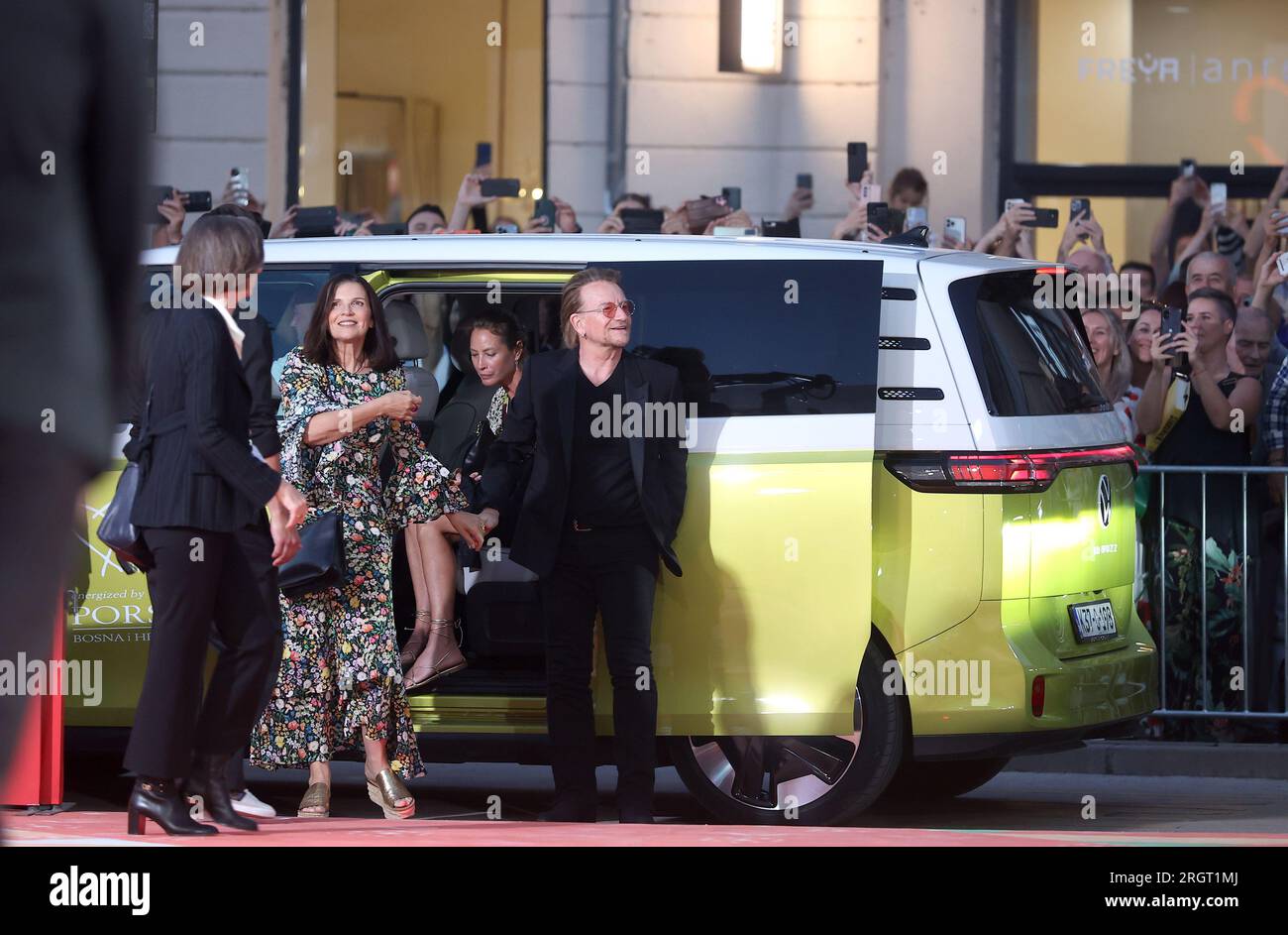 Sarajevo, Bosnia And Herzegovina. 11th Aug, 2023. Bono Vox arrive at