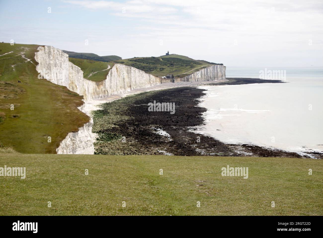 The Seven Sisters cliff walk in West Sussex England Stock Photo - Alamy